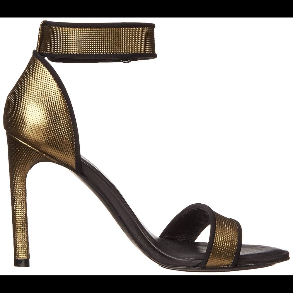 Ateljé 71 Metallic High Heel Bronze Strap Sandals